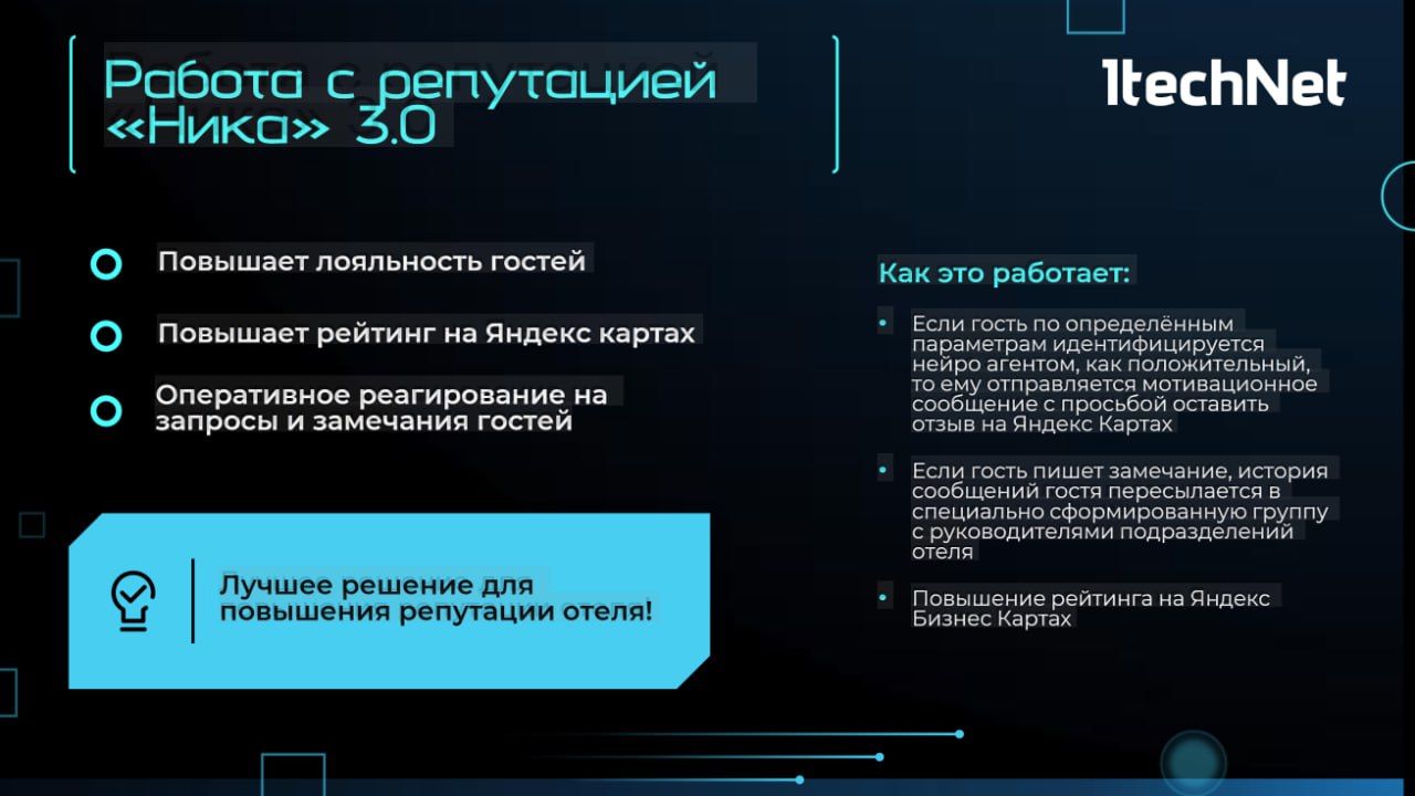 Автоматизированный контроль репутации: как Ника повышает лояльность и рейтинг отеля без вашего участия